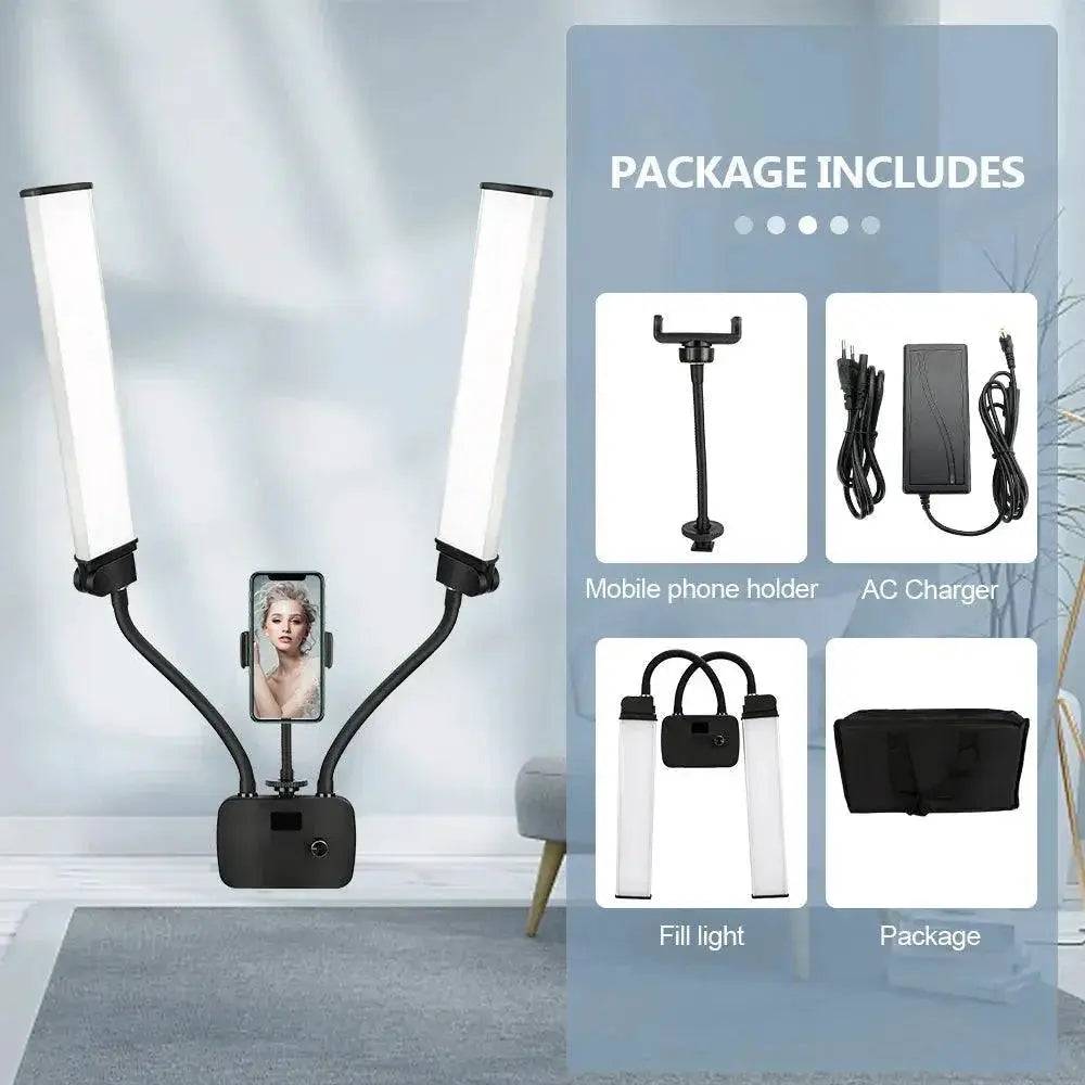 Portable Adjustable LED Light Kit for Photography and Video