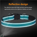 Reflective Neoprene Padded Dog Collar for Medium Large Pets