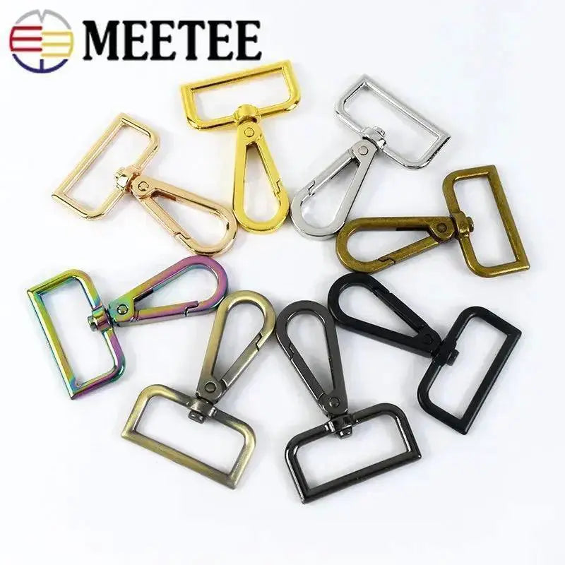 Set of assorted metal swivel lobster clasps for bags and dog collars at OurLum.com