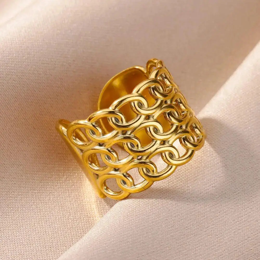 Luxury Gold Stainless Steel Rings Set For All Occasions