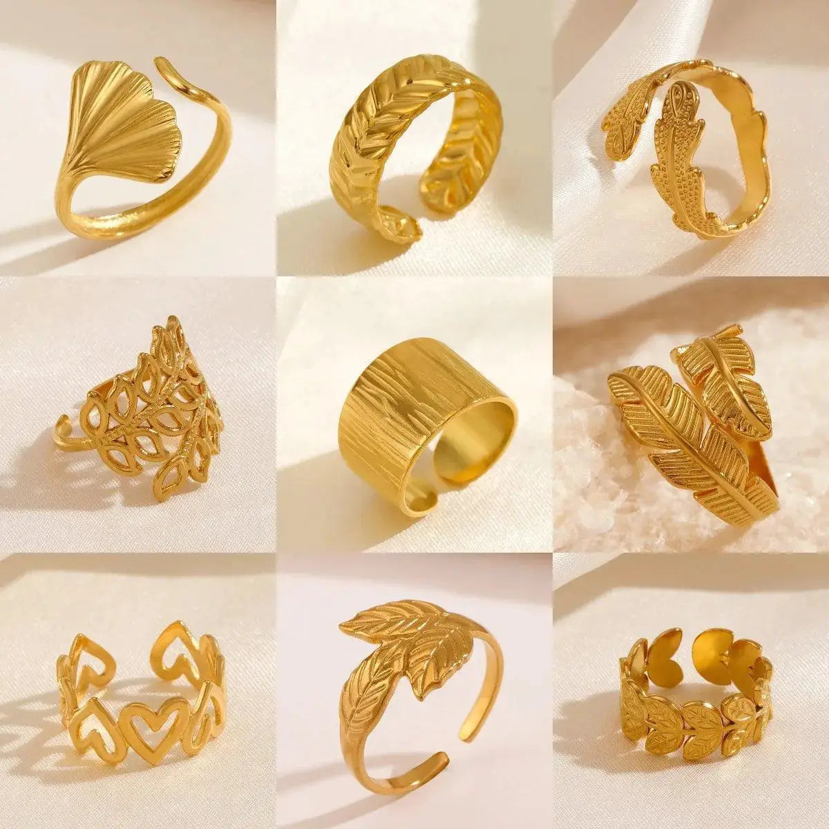 Luxury Gold Stainless Steel Rings Set For All Occasions