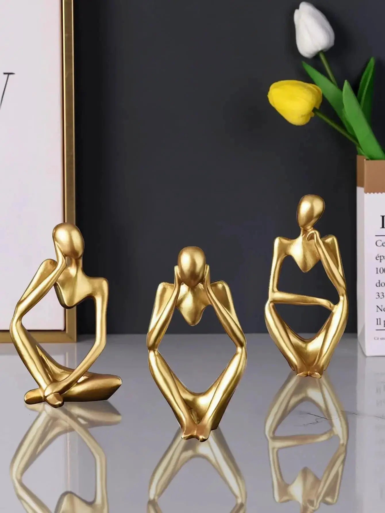 Nordic Light Luxury Resin Desktop Ornament Elegant Decor