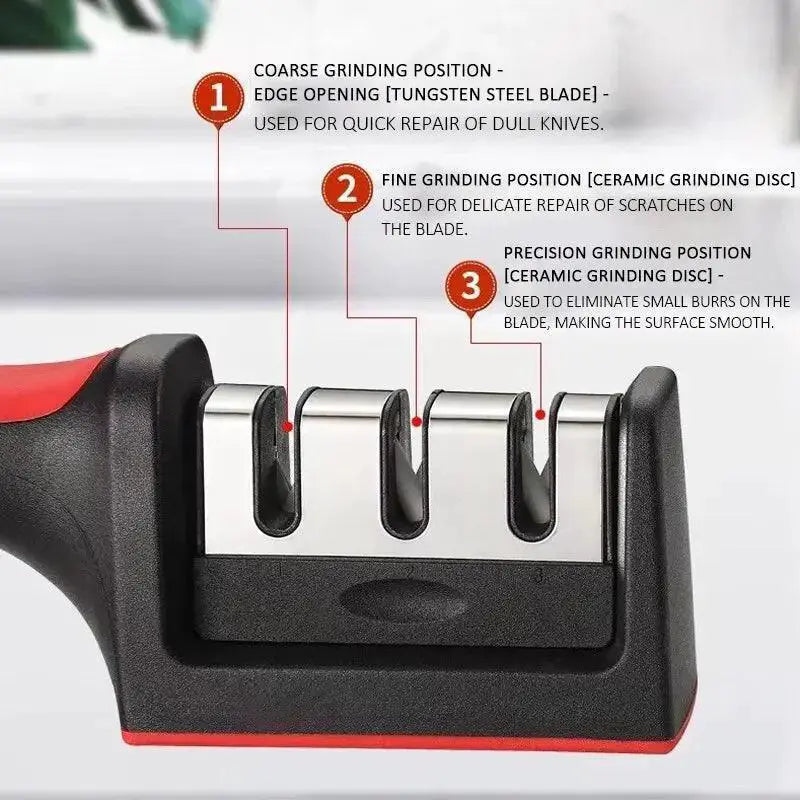Black Knife Sharpener For Chefs Effortless Precision
