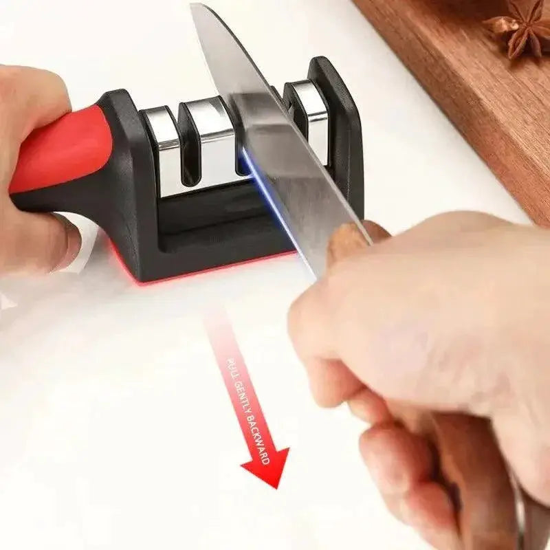 Black Knife Sharpener For Chefs Effortless Precision