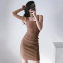 Flattering Square-Neck Dress for Women