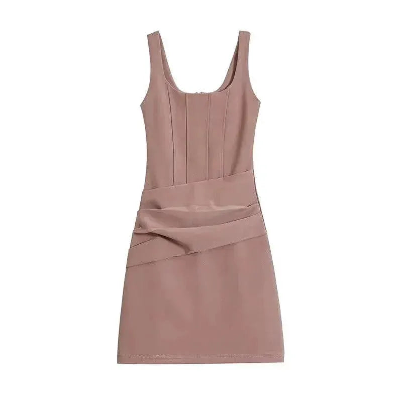 Kardashian Square Neck Sheath Dress Chic Alluring Style