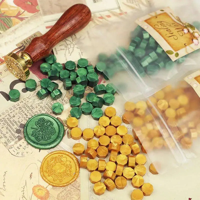 Vintage Wax Seal Beads Set For Wedding Invitations