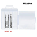 Titanium Plated HSS Tap Drill Bit Set Screw Thread Hex Shank