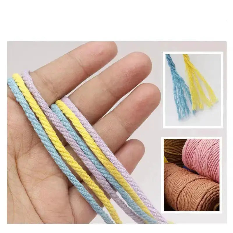Vibrant 3mm Cotton Macrame Cord For DIY Crafts And Decor