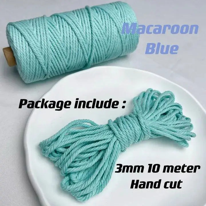 Vibrant 3mm Cotton Macrame Cord For DIY Crafts And Decor