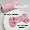 Vibrant 3mm Cotton Macrame Cord For DIY Crafts And Decor