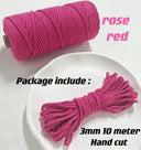 Vibrant 3mm Cotton Macrame Cord For DIY Crafts And Decor