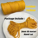 Vibrant 3mm Cotton Macrame Cord For DIY Crafts And Decor