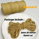 Vibrant 3mm Cotton Macrame Cord For DIY Crafts And Decor