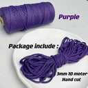 Vibrant 3mm Cotton Macrame Cord For DIY Crafts And Decor