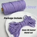 Vibrant 3mm Cotton Macrame Cord For DIY Crafts And Decor