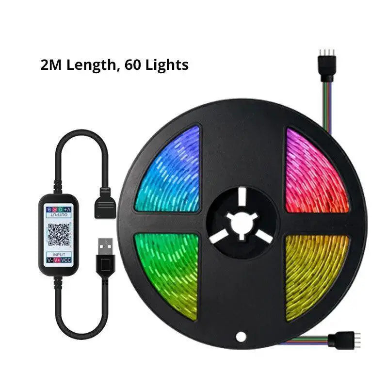 Bluetooth LED Light Strips for TV Room Ambiance and Mood
