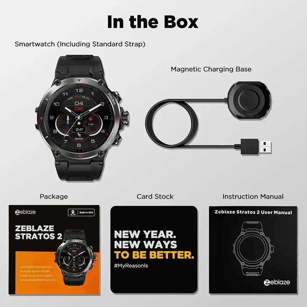 Zeblaze Stratos 2 Fitness Smartwatch GPS Tracking Device