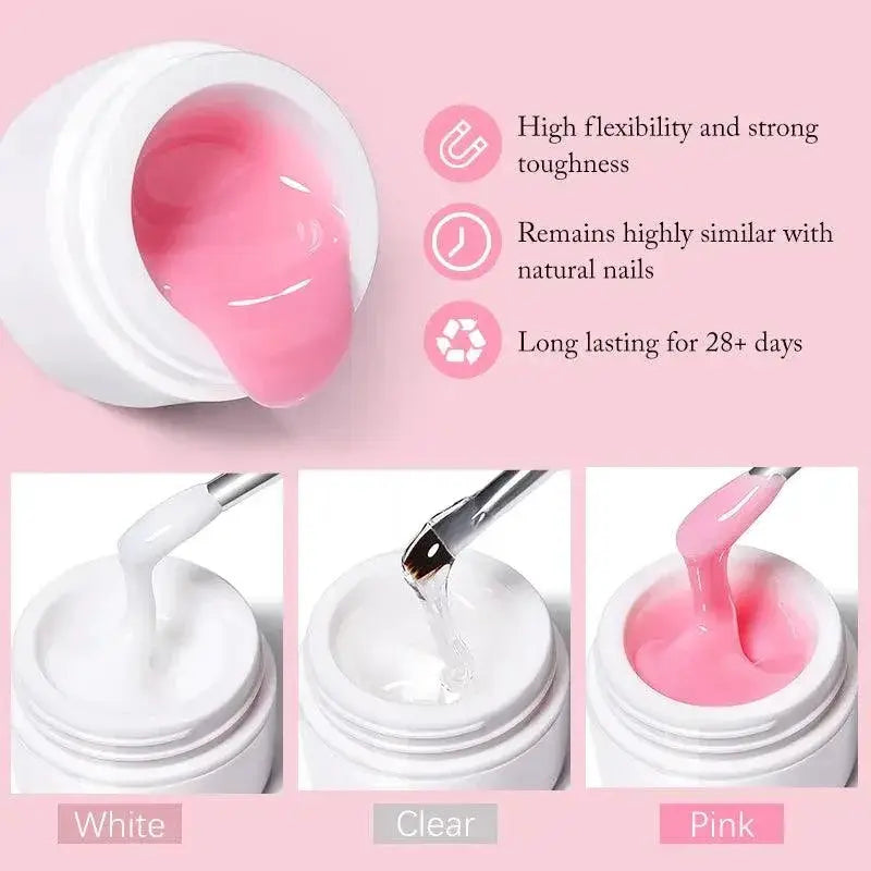 Milky Pink Jelly Gel Polish For Vibrant Salon Manicures