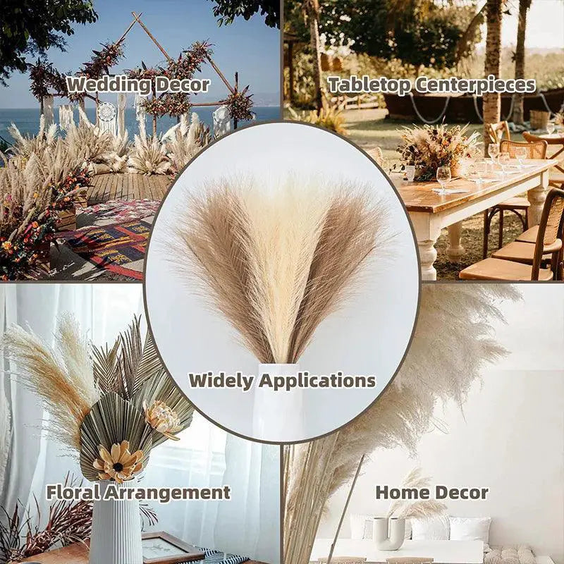 Lifelike Fluffy Pampas Grass Boho Decor For Home Wedding