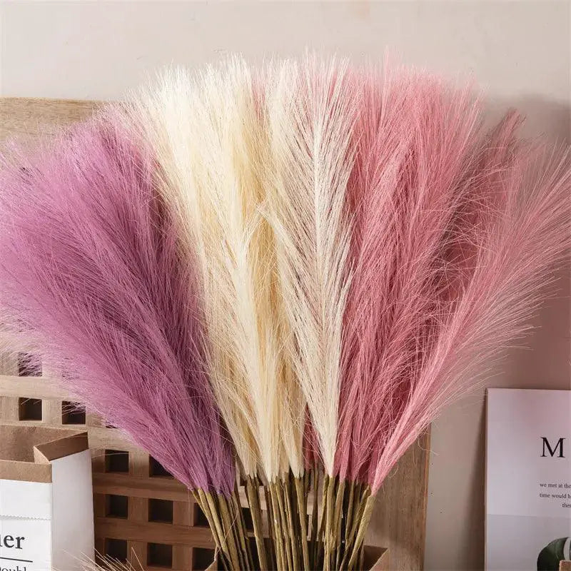 Lifelike Fluffy Pampas Grass Boho Decor For Home Wedding