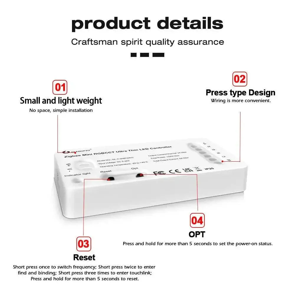Smart LED Light Strip Controller Zigbee Alexa Compatible