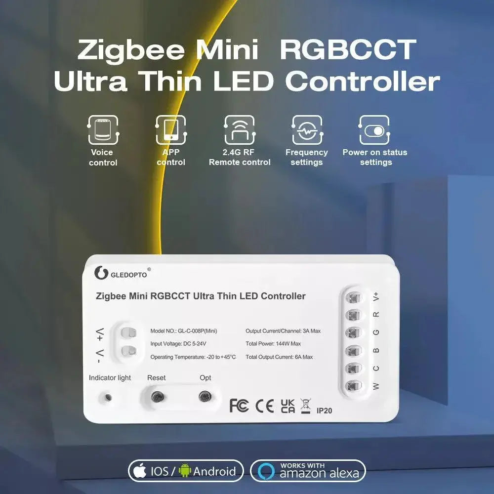Smart LED Light Strip Controller Zigbee Alexa Compatible