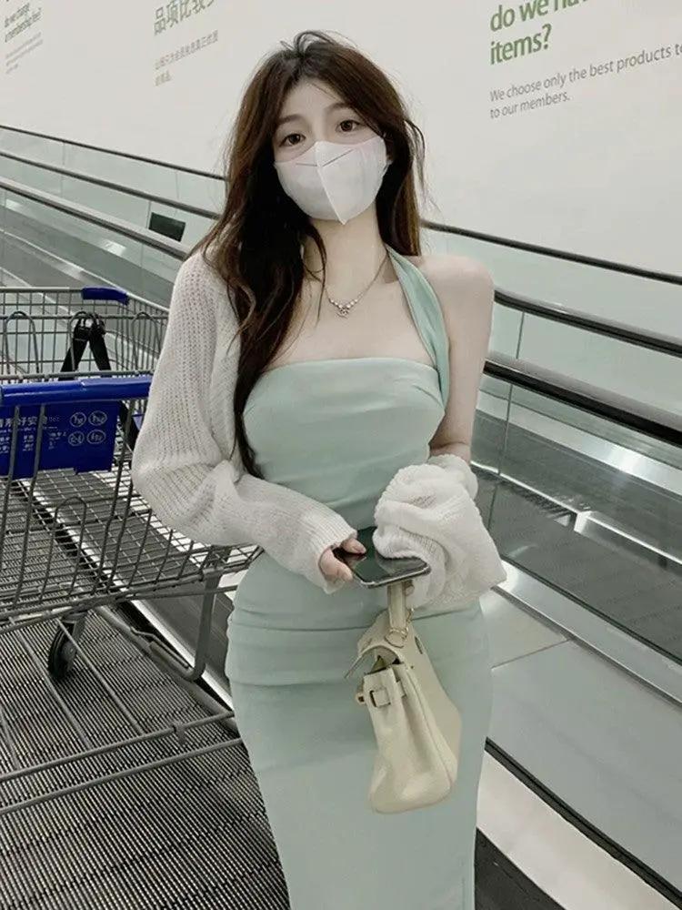 Ruched Backless Dress Tube Top For Elegant Sophistication