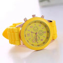 Luxury Womens Silicone Strap Quartz Watch Elegant Timepiece
