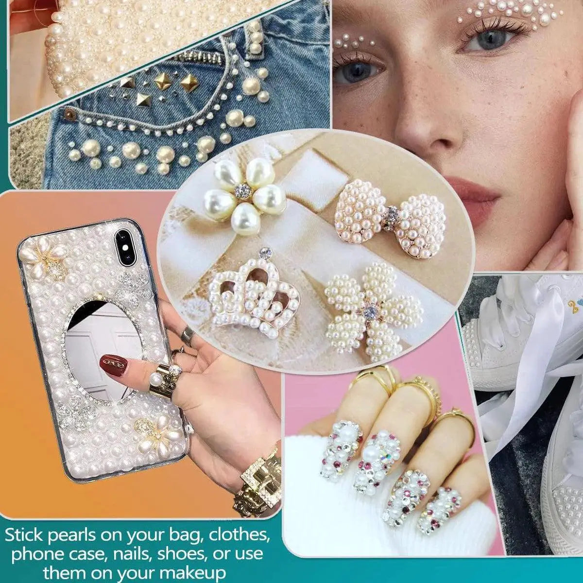 Macaroon AB Color Pearl Beads Set For DIY Jewelry Nail Art