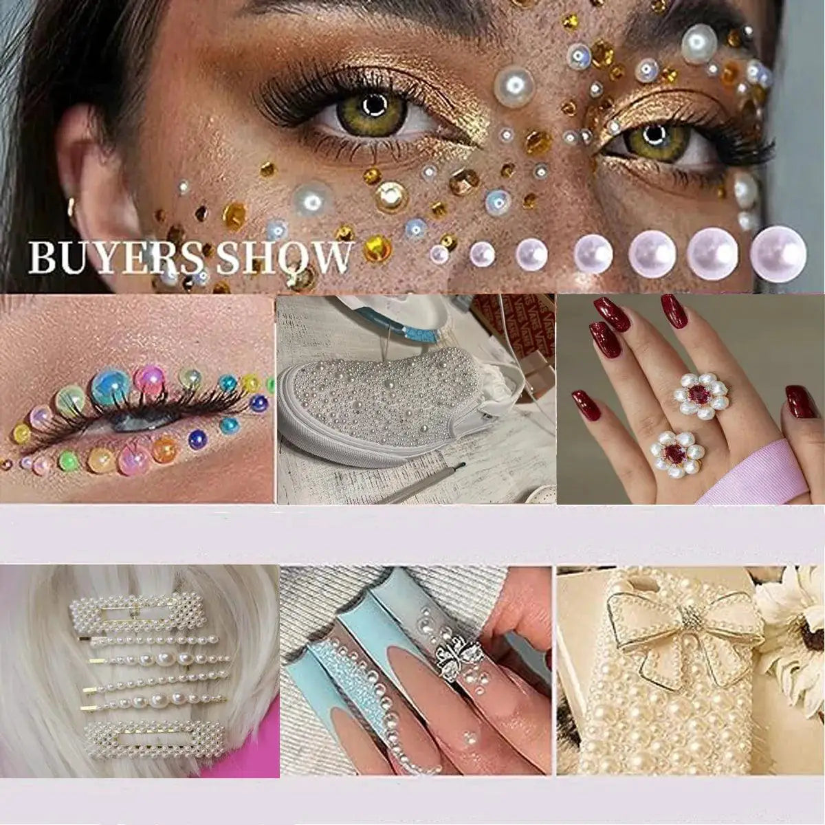 Macaroon AB Color Pearl Beads Set For DIY Jewelry Nail Art