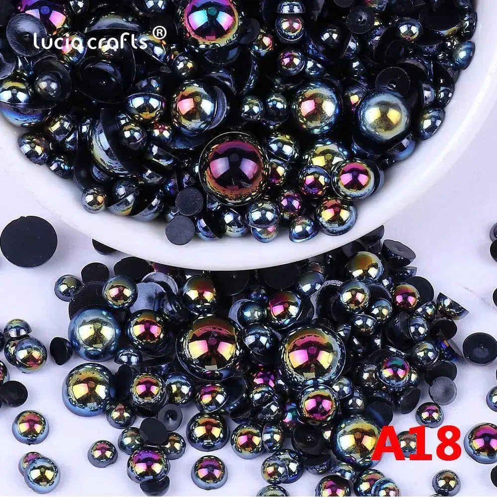 Macaroon AB Color Pearl Beads Set For DIY Jewelry Nail Art