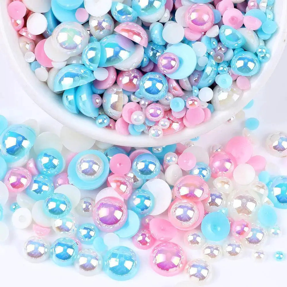 Macaroon AB Color Pearl Beads Set For DIY Jewelry Nail Art