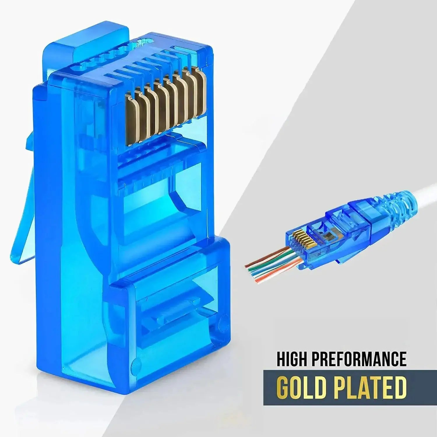 ZoeRax Cat6 Pass Through Ethernet Plugs High Performance