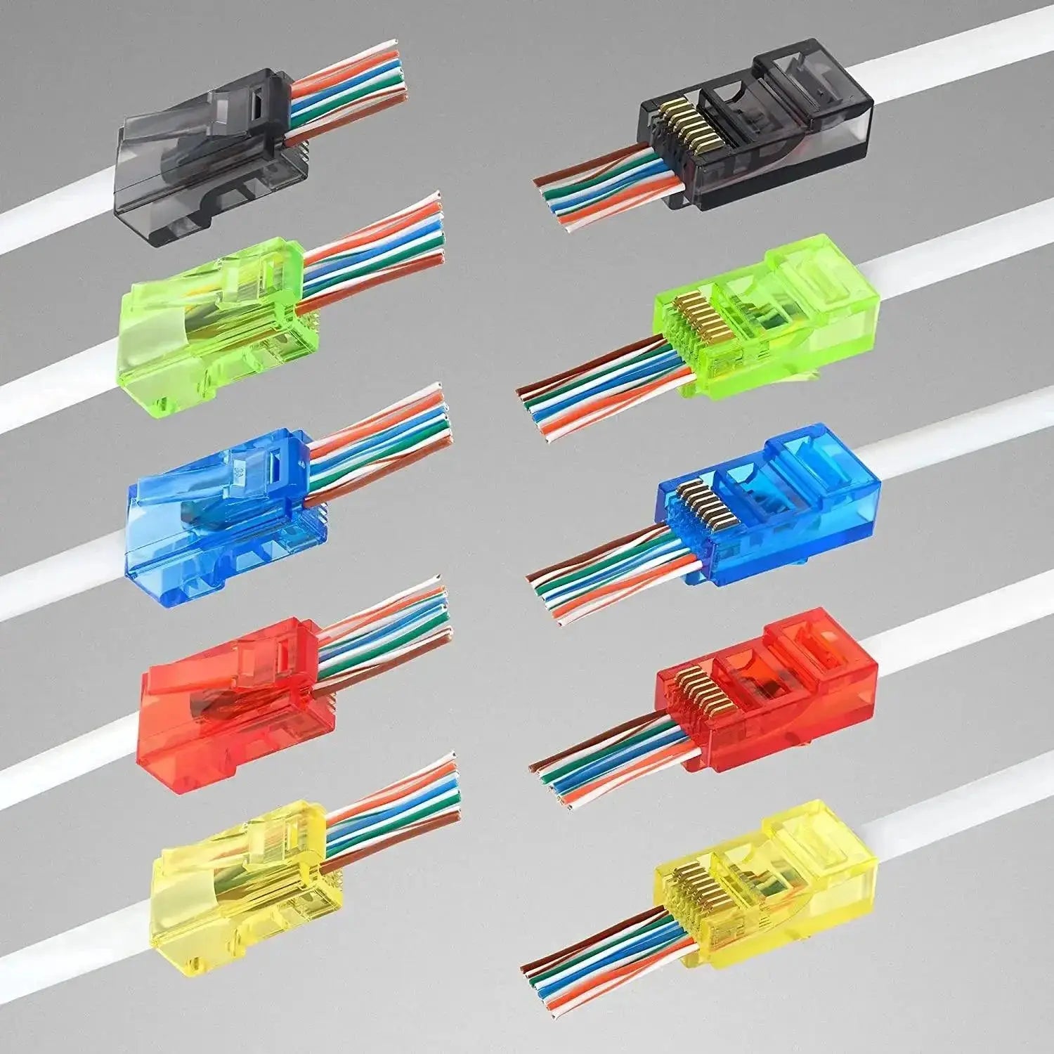 ZoeRax Cat6 Pass Through Ethernet Plugs High Performance