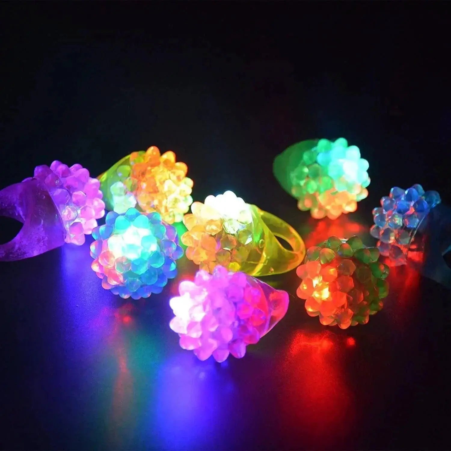LED Glow Rings Sparkle Parties With Flashing Lights