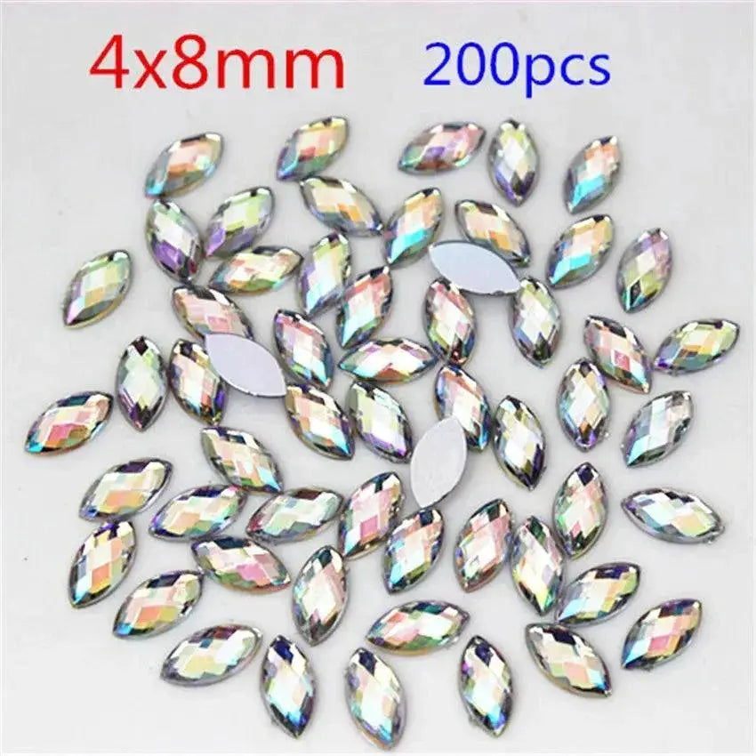 Sparkling Crystal AB Horse Eye Rhinestones For Nail Art
