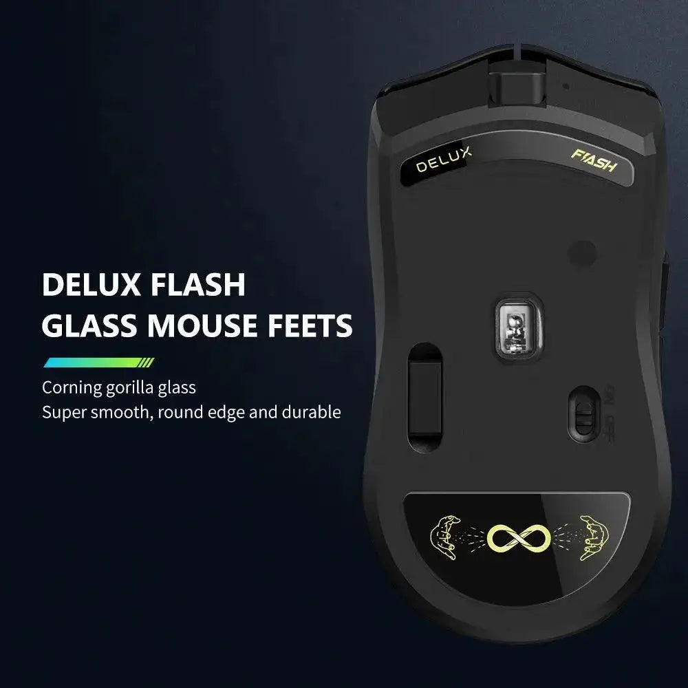 Delux M800 Pro Wireless Gaming Mouse Elite Precision Pink