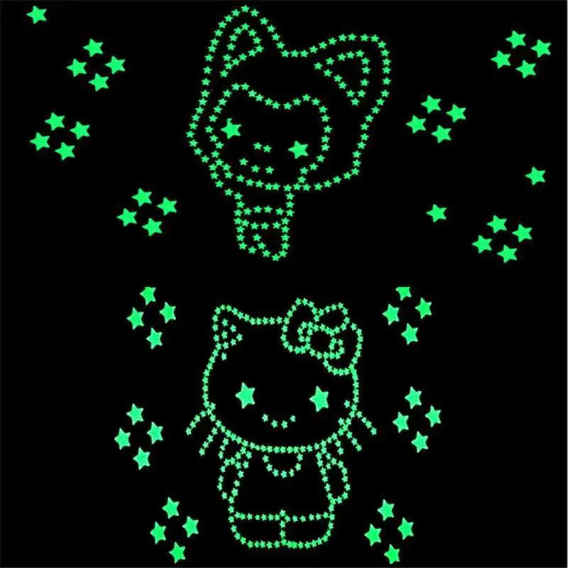 3D Glow Stars Wall Stickers Magical Luminous Decor Kids Room