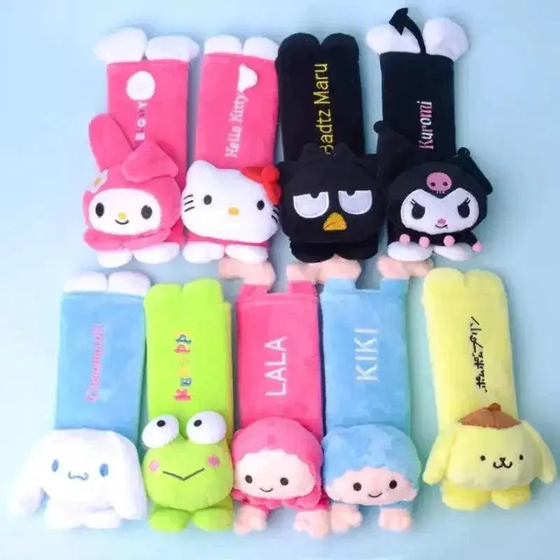Anime Characters Plush Seat Belt Cover Cute Cartoon Style