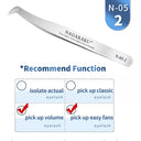 Stainless Steel Precision Eyelash Tweezers for Extensions