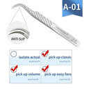 Stainless Steel Precision Eyelash Tweezers for Extensions