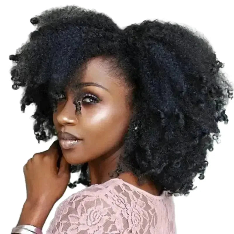 Voluminous Clip-In Extensions for Afros – Natural color / 10inches / >=20% | 120g/Set product view 1
