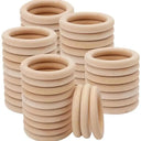 Natural Wood Rings Set for DIY Jewelry Making Crafts