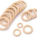 Natural Wood Rings Set for DIY Jewelry Making Crafts