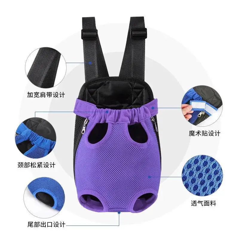 PetVoyage Mesh Carrier Backpack For Dogs And Cats Breathable
