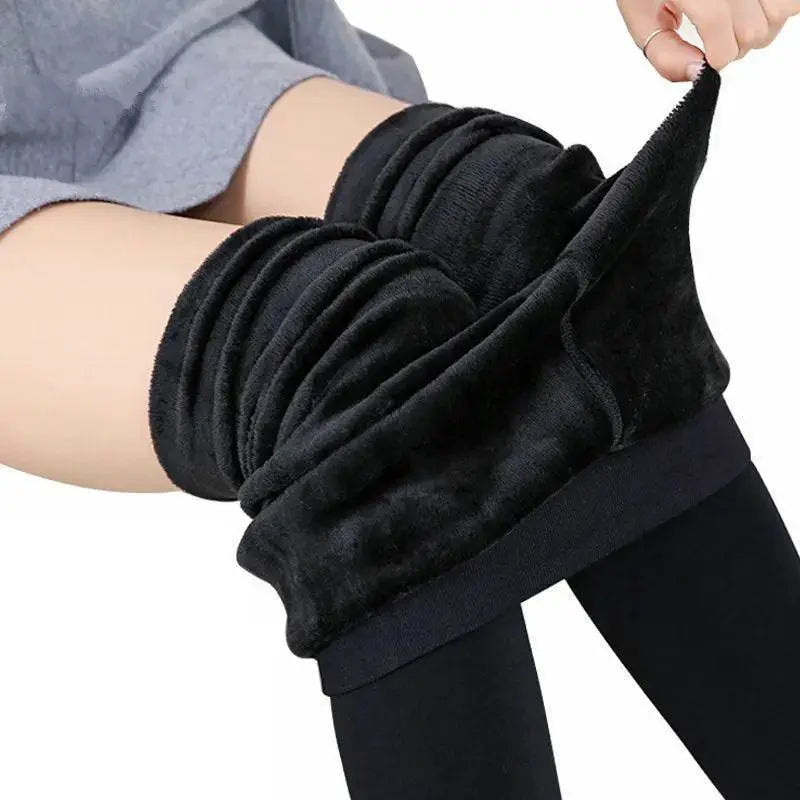 Velvet Winter Leggings Cozy High Waist Stretch Pants Women