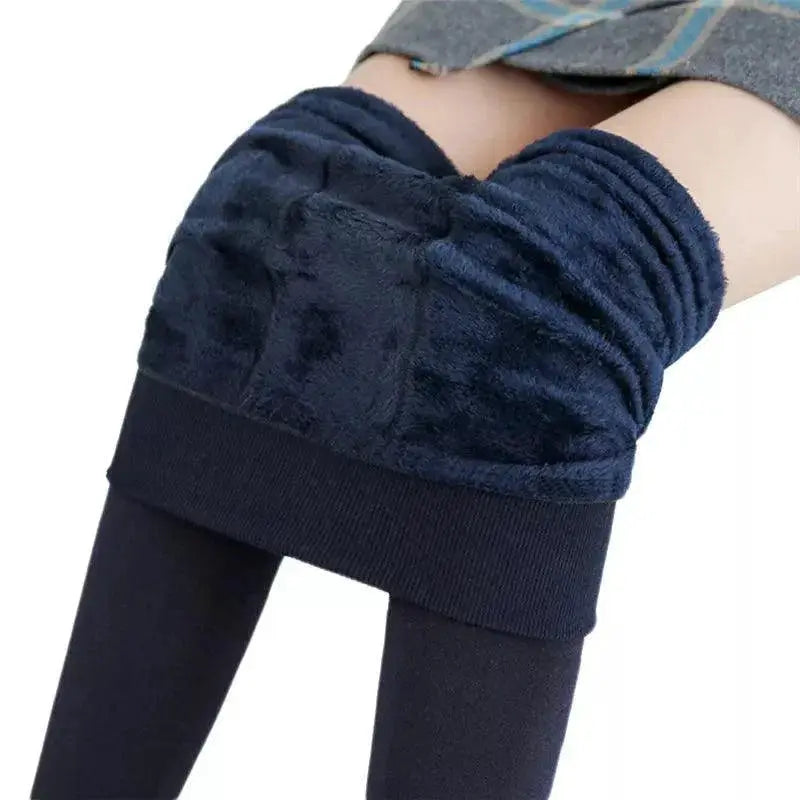 Velvet Winter Leggings Cozy High Waist Stretch Pants Women