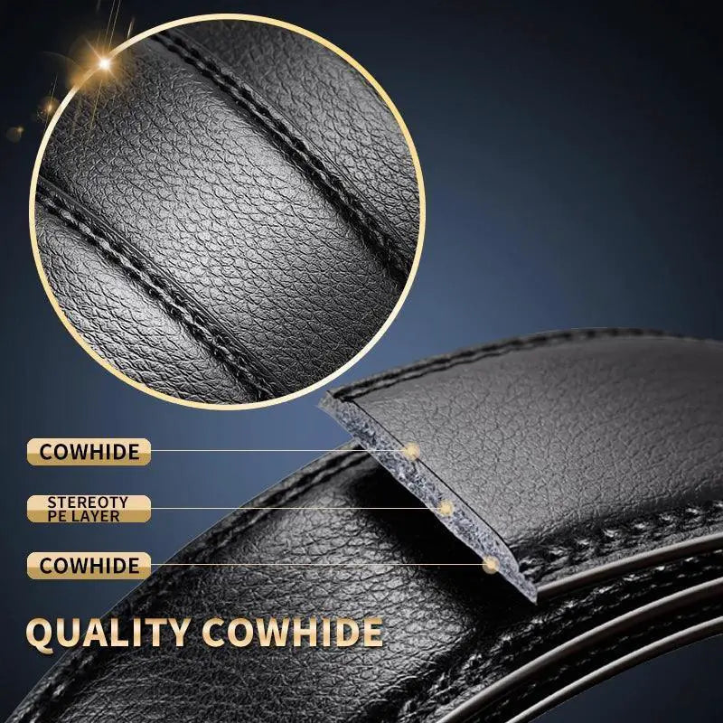 Luxury Automatic Buckle Leather Belt For Stylish Looks