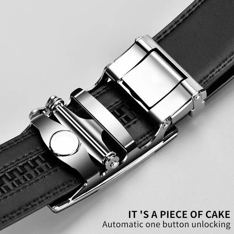Luxury Automatic Buckle Leather Belt For Stylish Looks